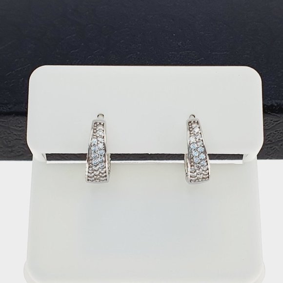 "925 sterling silver luxury CZ earrings for women/girls, Best for RJUS2224 - Picture 8 of 10